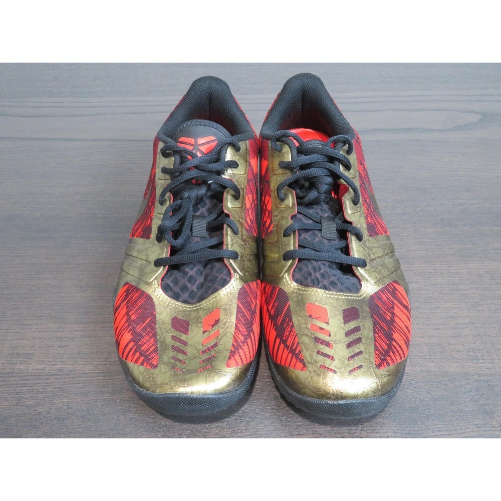 Nike Kobe Mentality Shoes Mens 11 Iron Man Red Gold Gym Sneakers 704942-008 - Picture 2 of 10